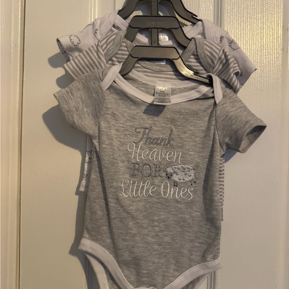 Charming Gray Baby Bodysuit - Thank Heaven for Little Ones